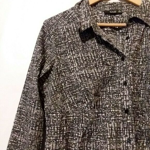 A.N.A Womens Top Black & White Long Sleeve 14 - Picture 2 of 4